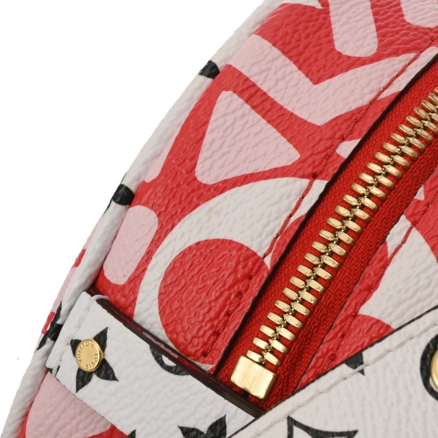 Louis Vuitton Pink Red Color White Leather Shoulder Bag
