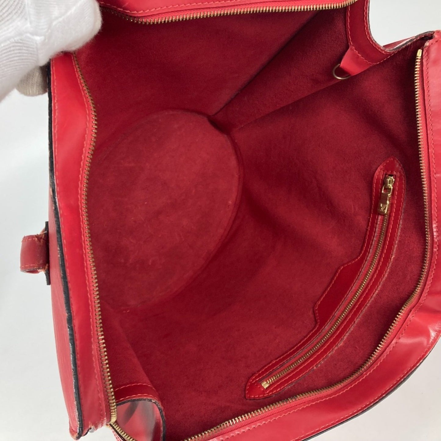 Louis Vuitton Castilian Red Red Color Epi Leather Shoulder Bag Tote Bag