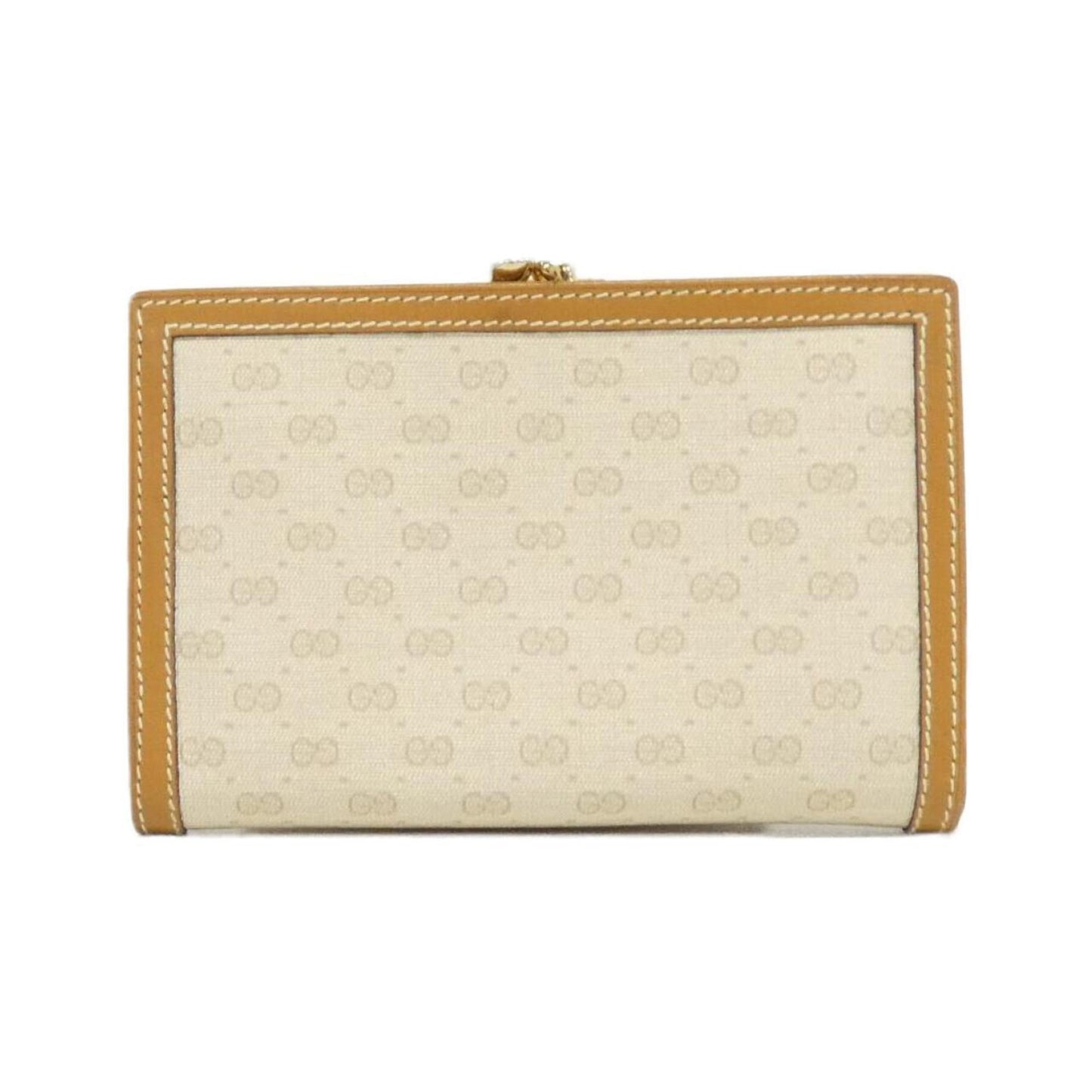 Gucci Beige Ivory Coated Canvas Wallet (Bi-Fold)