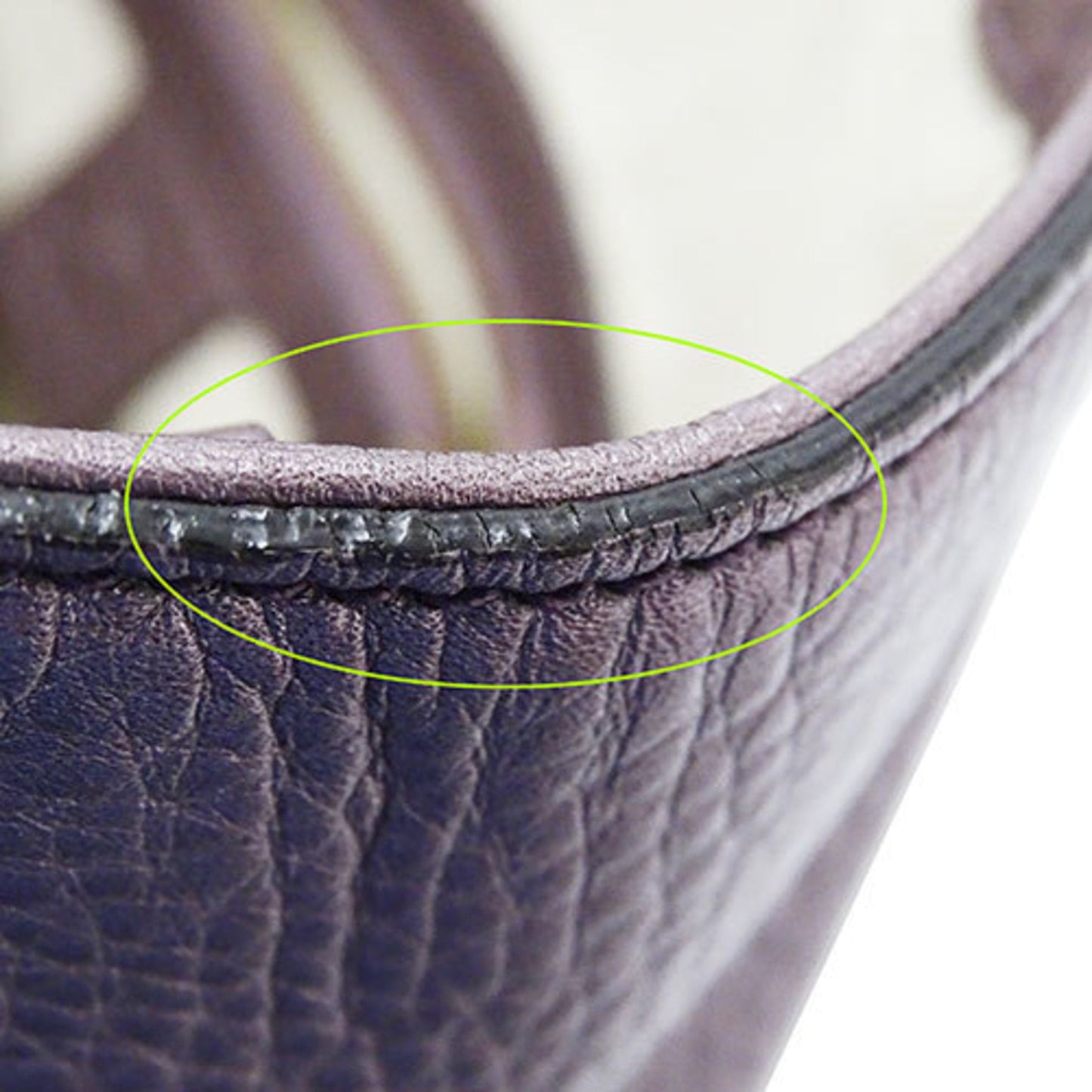 Gucci Metallic Purple Leather Handbag Shoulder Bag