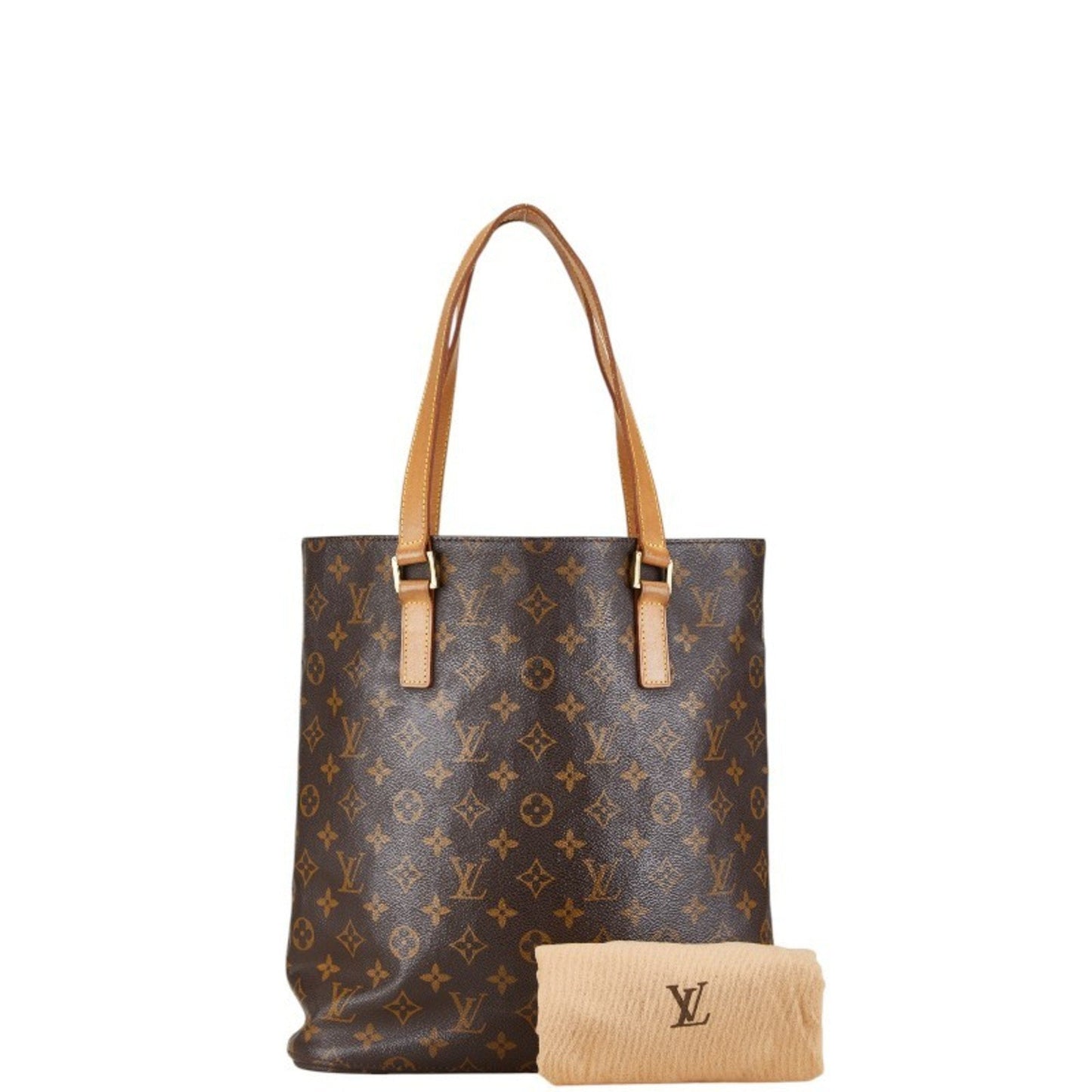 Louis Vuitton Brown Pvc Leather Shoulder Bag Tote Bag