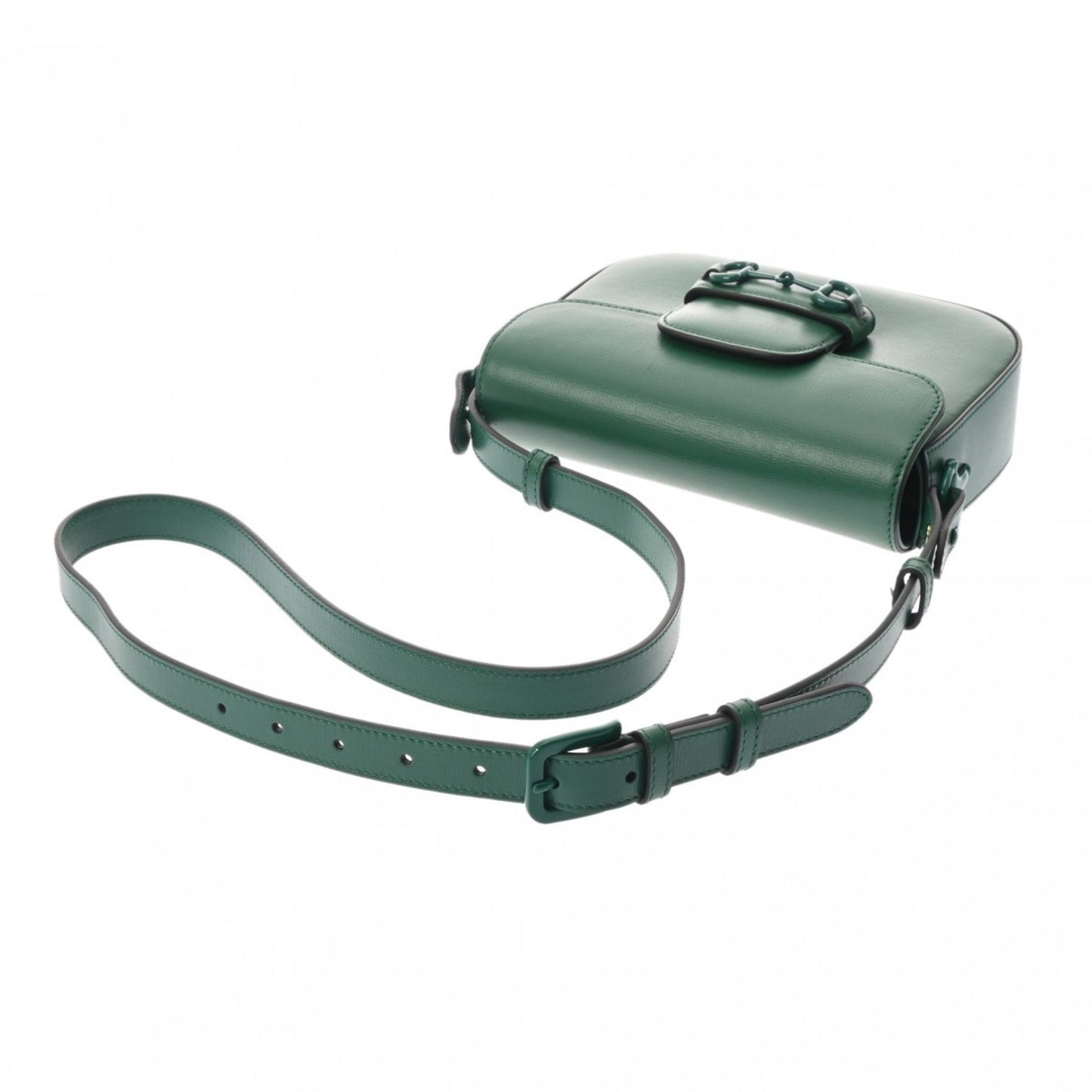 Gucci Horsebit Green Leather Shoulder Bag