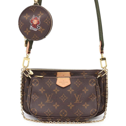 Louis Vuitton Khaki Monogram Pochette Pouch Shoulder Bag