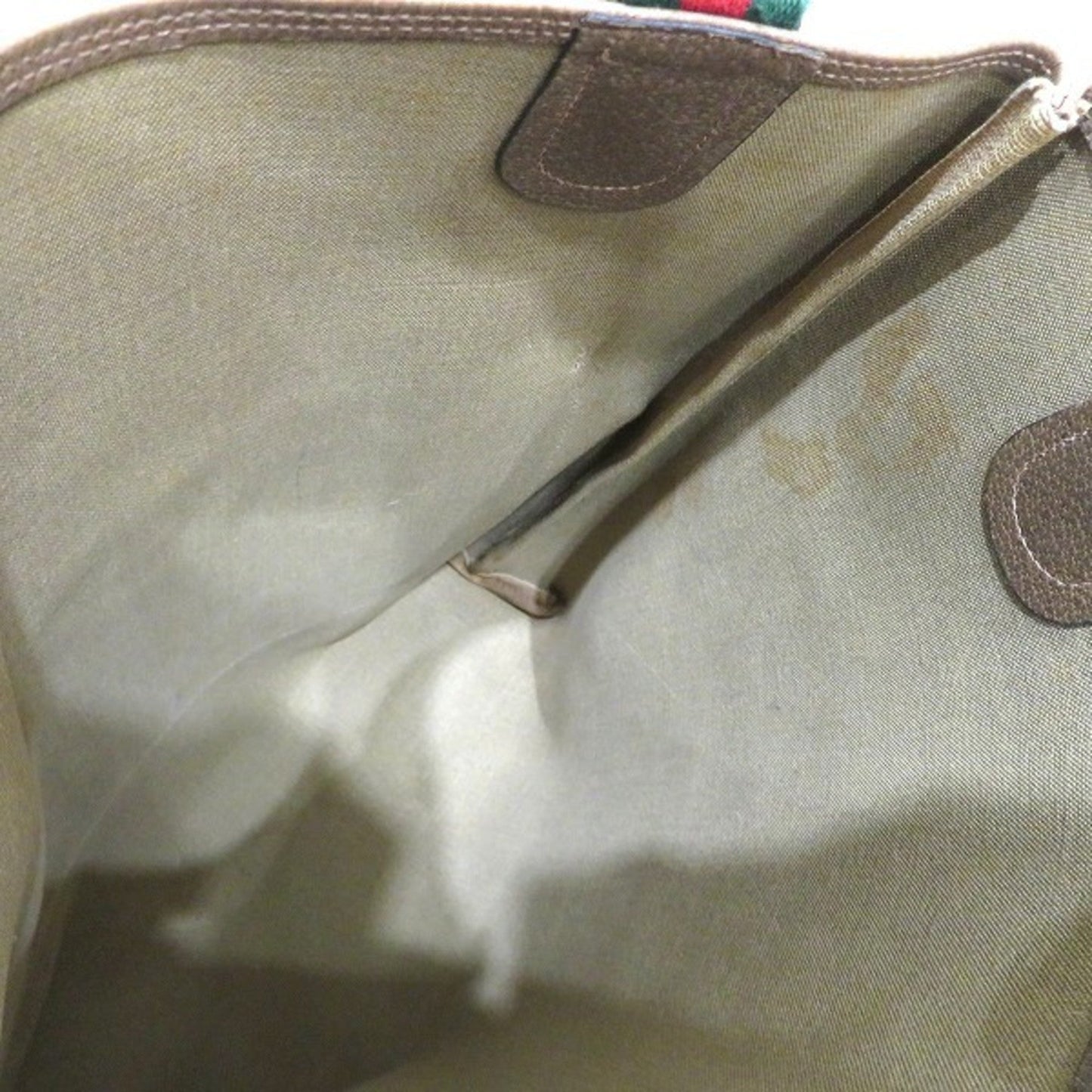 Gucci Beige Pvc Leather Shoulder Bag Tote Bag
