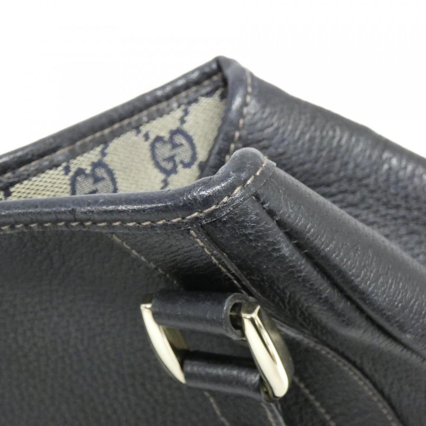 Gucci Navy Leather Shoulder Bag