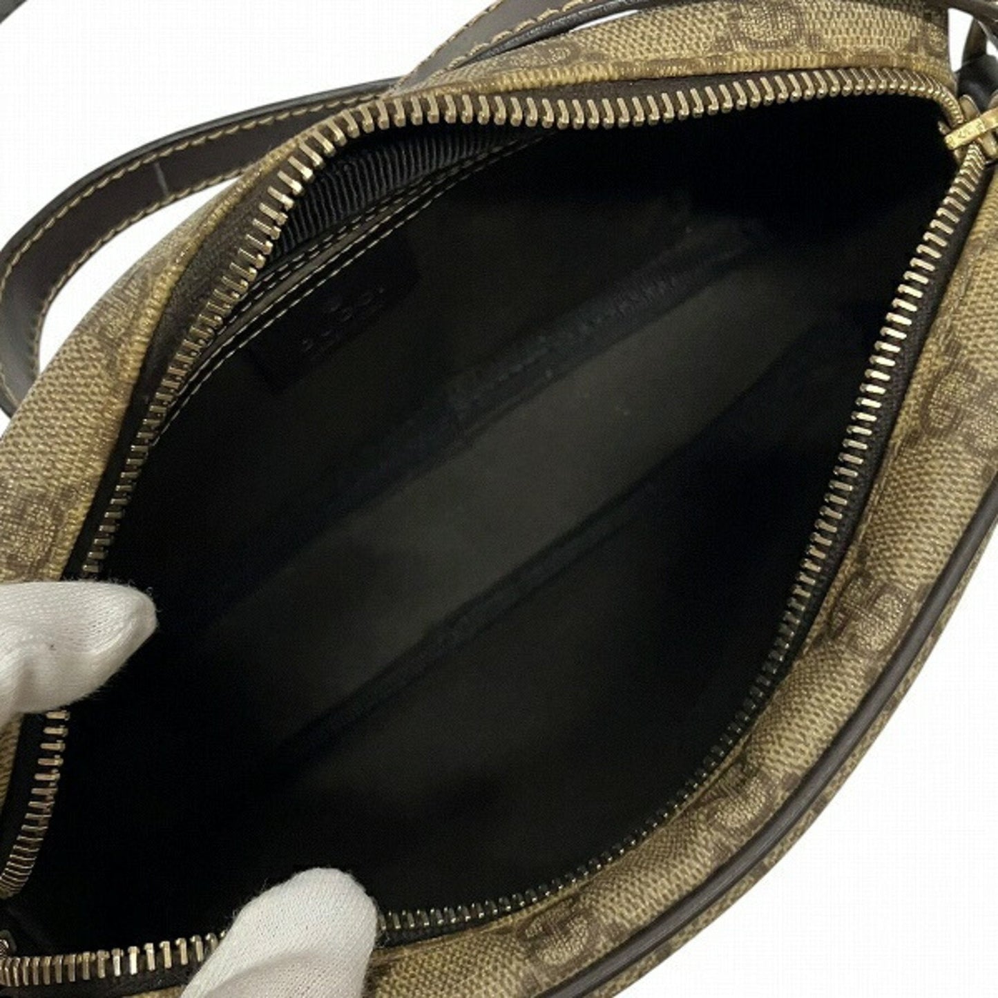 Gucci Brown Pvc Leather Shoulder Bag