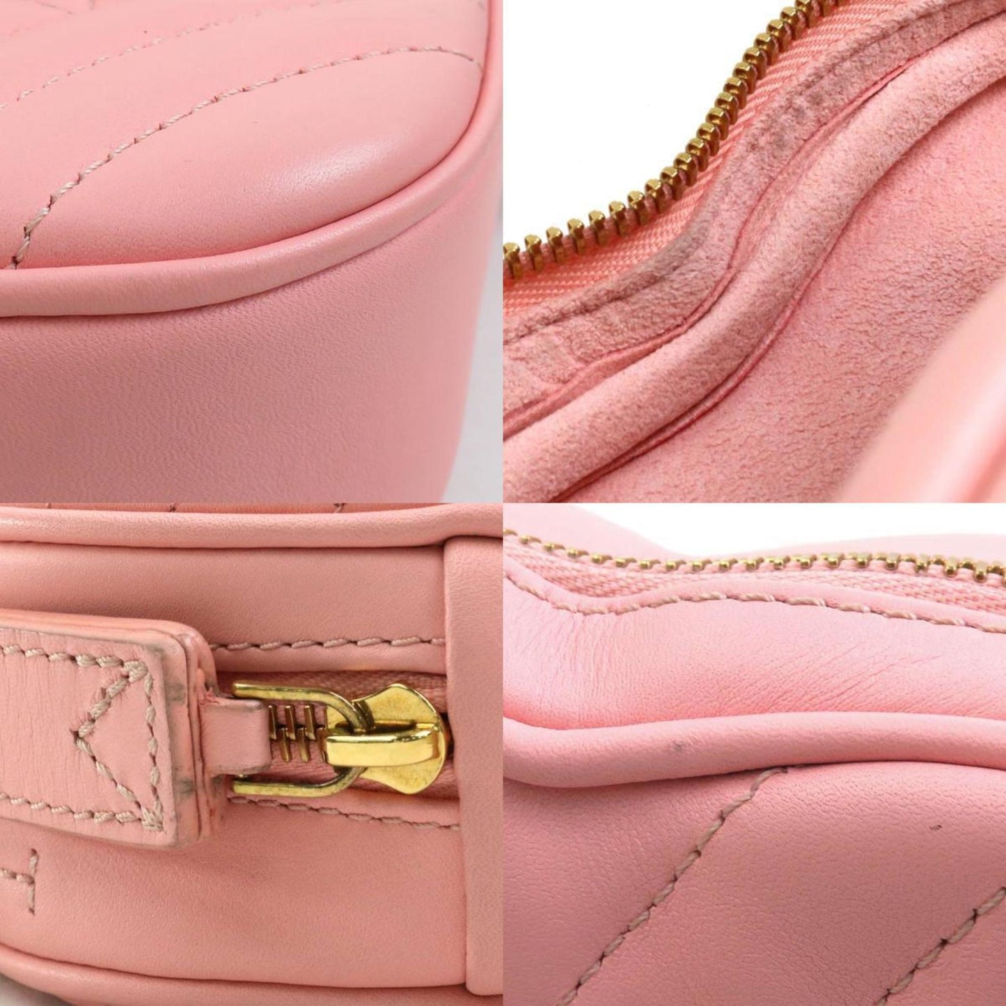 Louis Vuitton Pink Leather Shoulder Bag