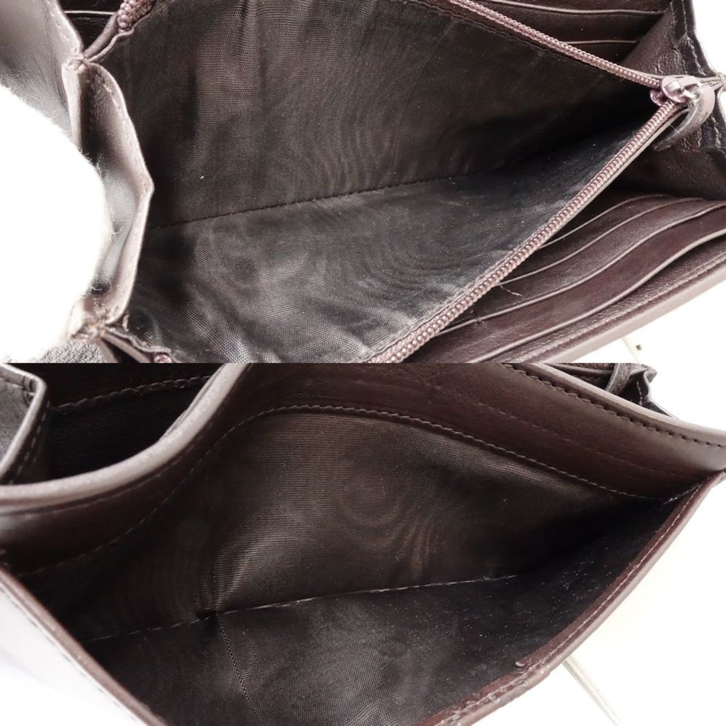 Gucci Dark Brown Leather Long Wallet (Bi-Fold)
