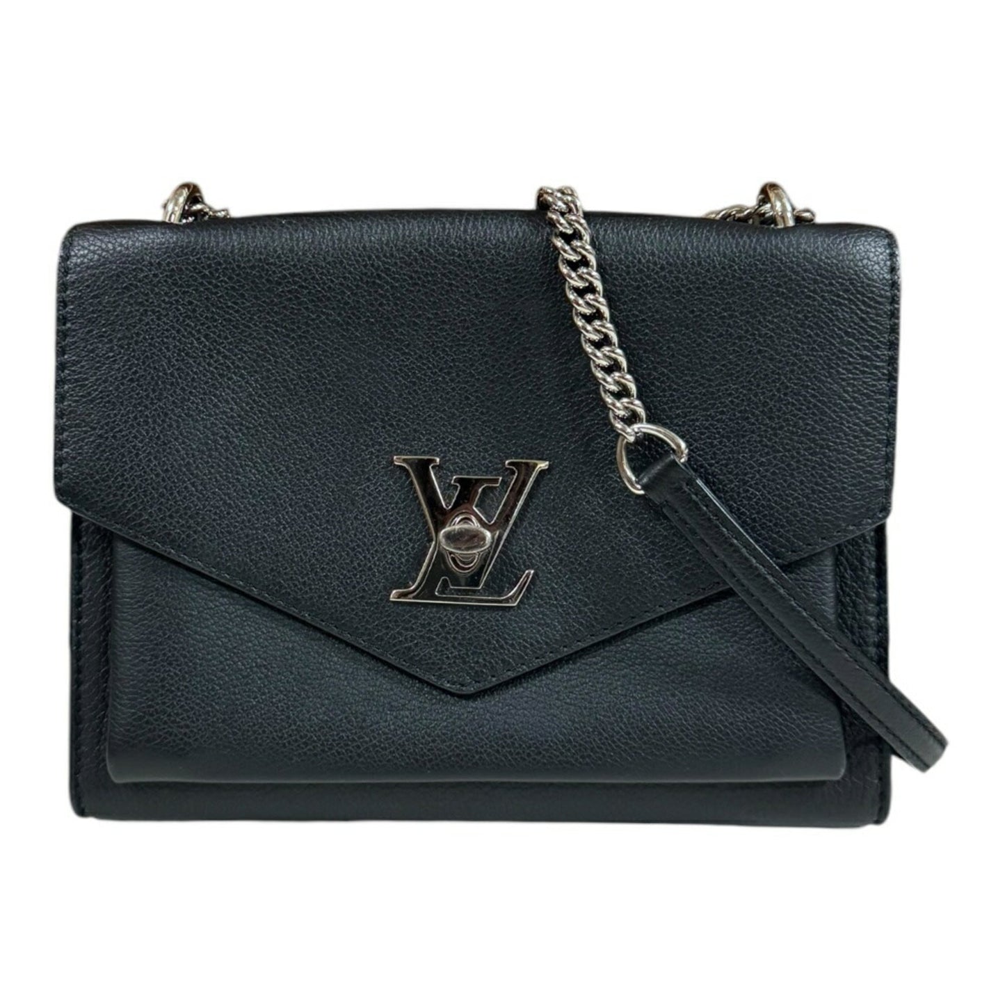 Louis Vuitton Black Leather Shoulder Bag ()