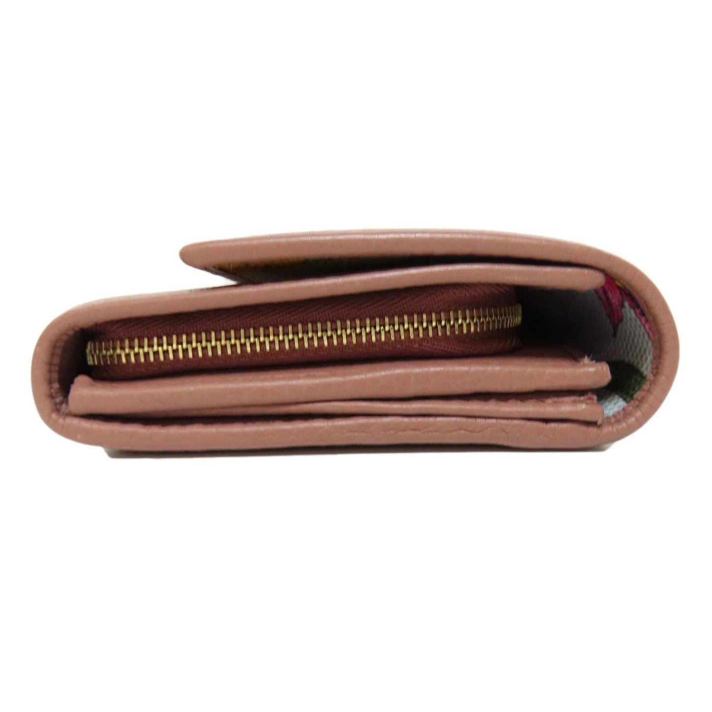 Gucci Beige Brown Pink Leather Coin Purse/Coin Case