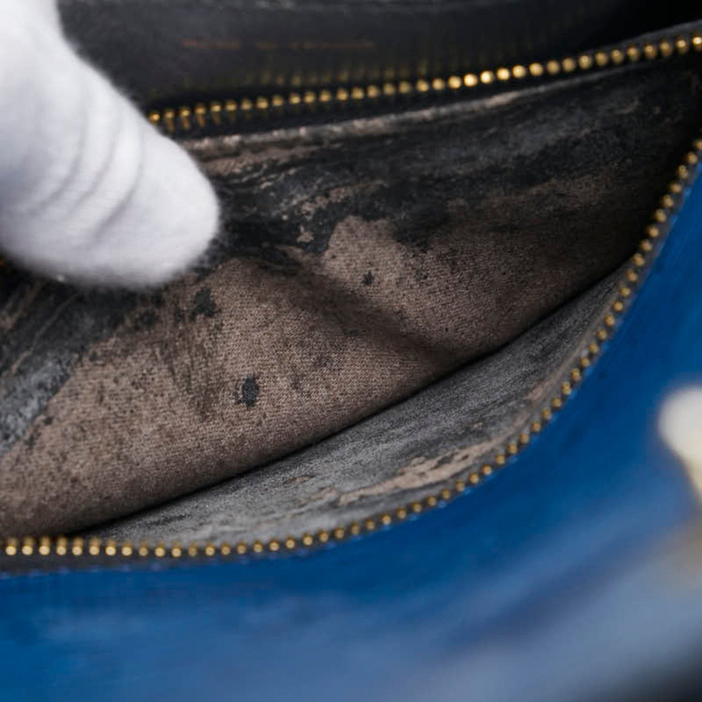 Louis Vuitton Toledo Blue Leather Shoulder Bag