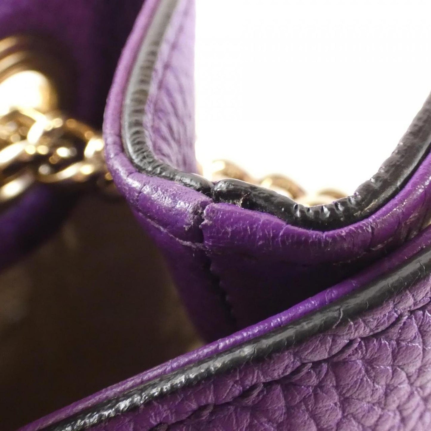 Gucci Purple Leather Shoulder Bag