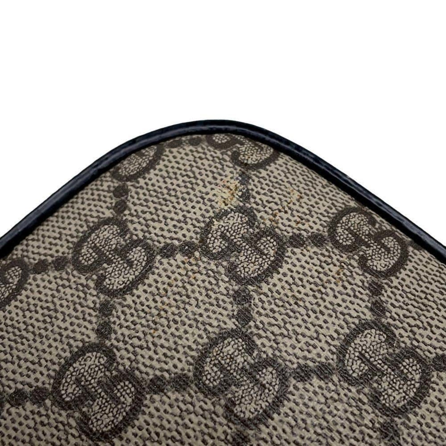 Gucci Beige Black Gg Supreme Leather Messenger Bag Shoulder Bag