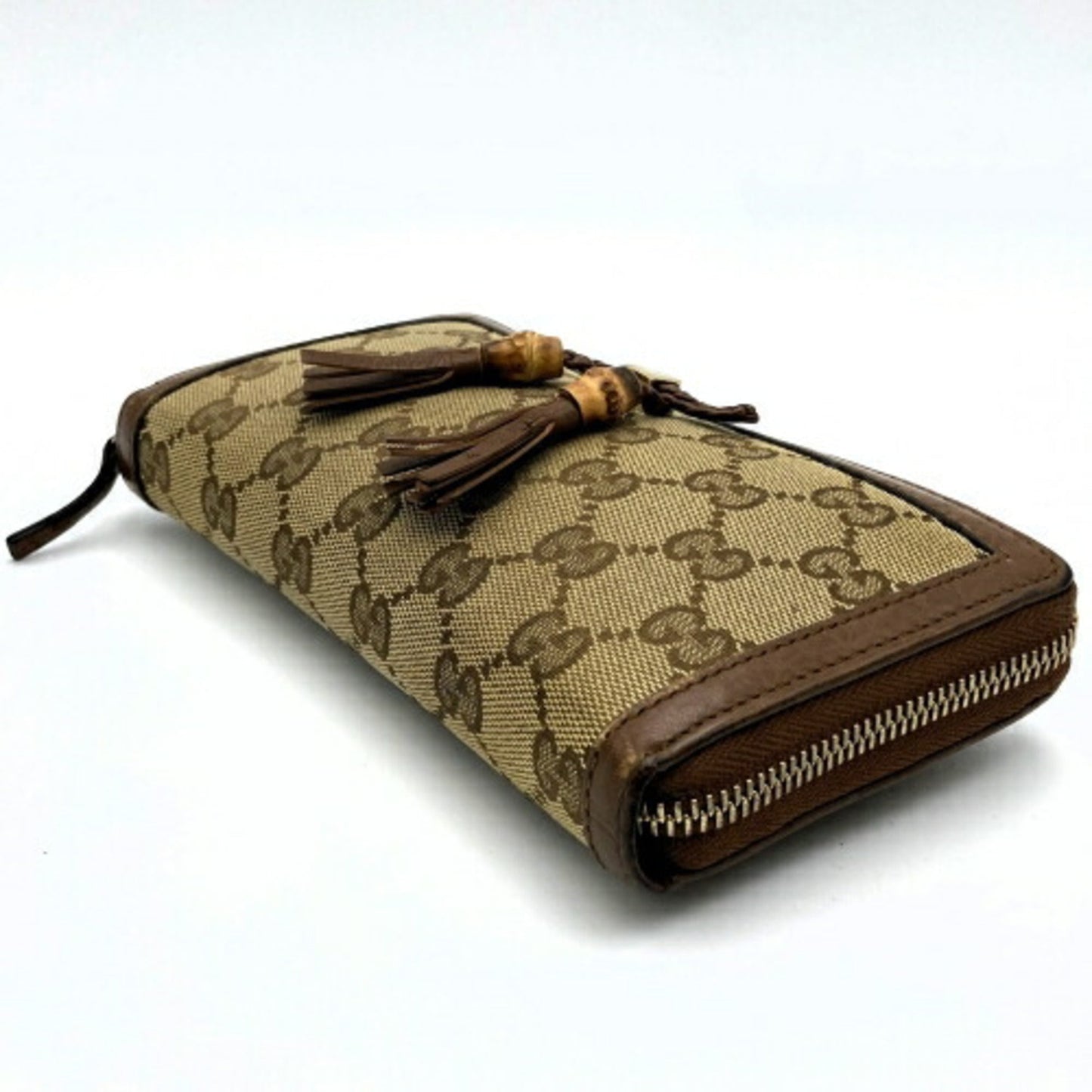 Gucci Brown Gg Canvas Long Wallet (Bi-Fold)