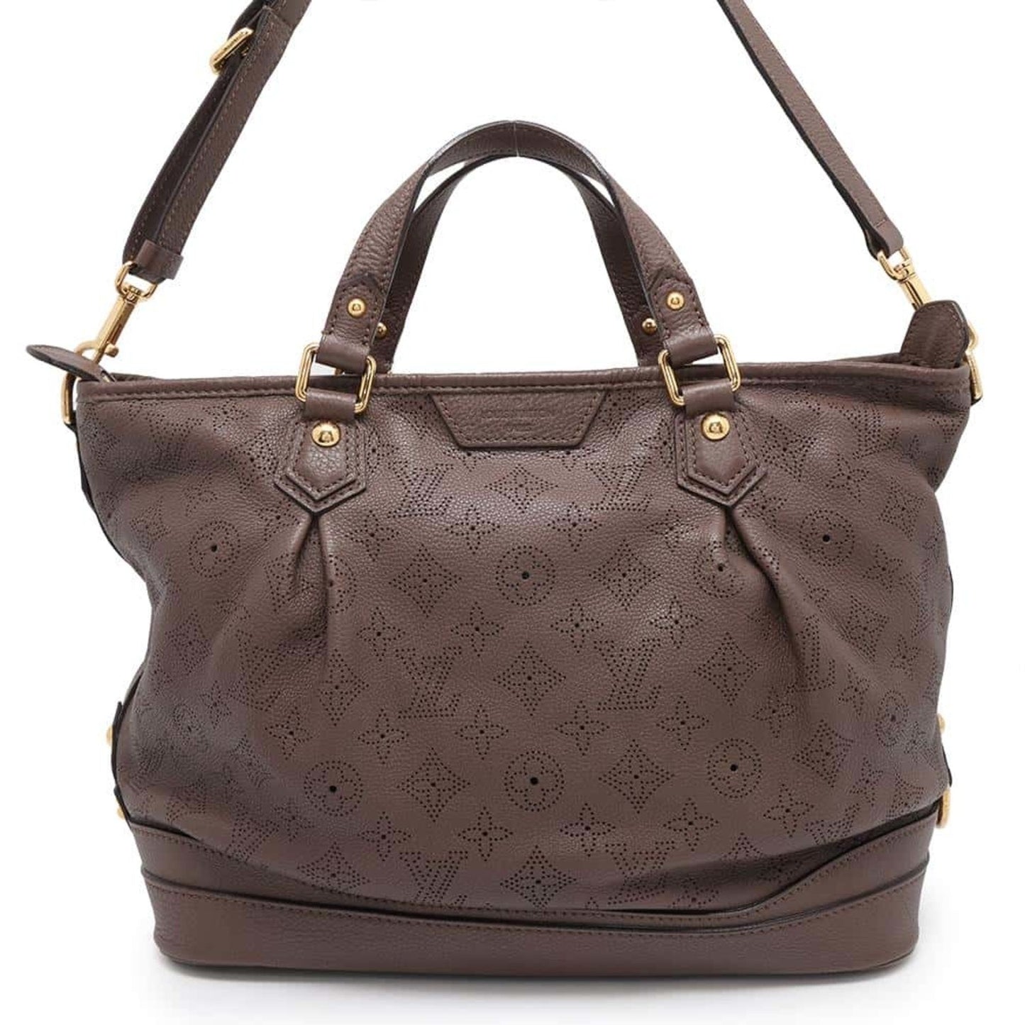 Louis Vuitton Monogram Brown Mahina Leather Handbag Shoulder Bag ()