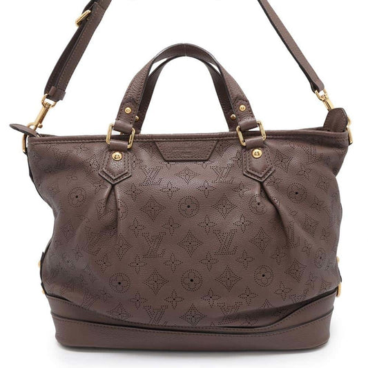 Louis Vuitton Monogram Brown Mahina Leather Handbag Shoulder Bag ()