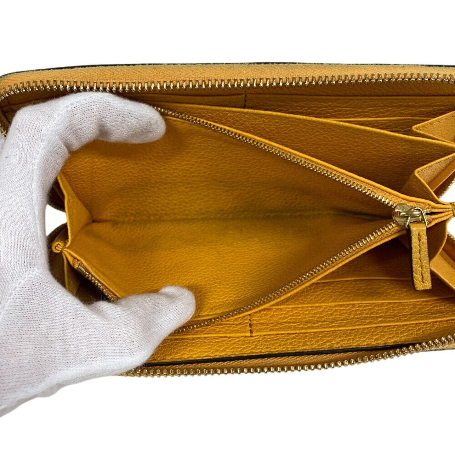 Gucci Yellow Leather Wallet (Bi-Fold)