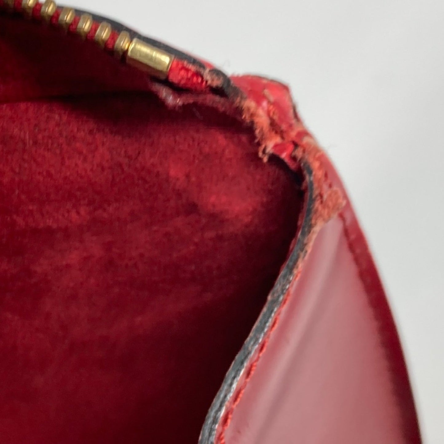 Louis Vuitton Castilian Red Red Color Epi Leather Shoulder Bag Tote Bag