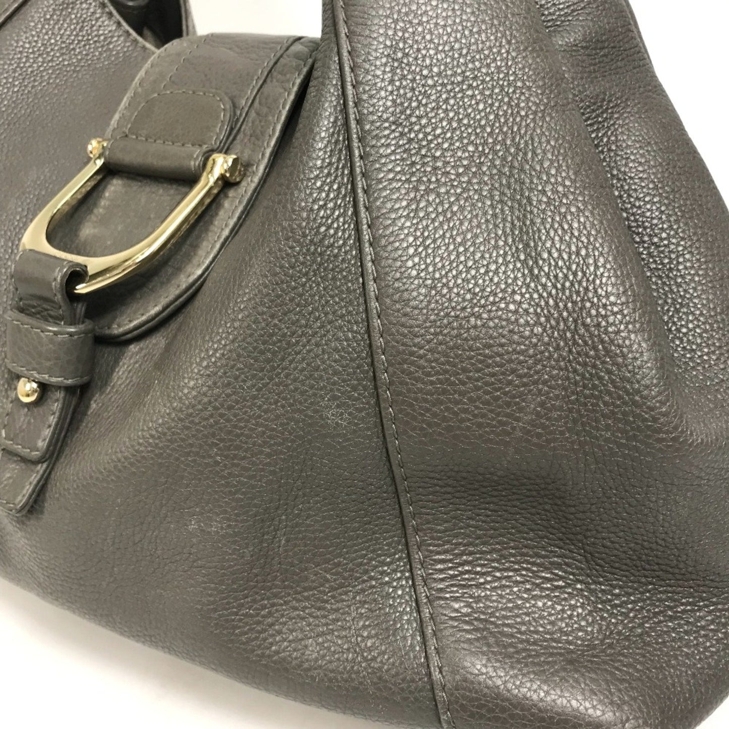 Gucci Gray Leather Tote Bag