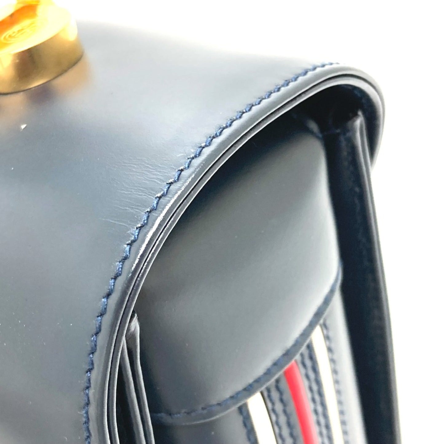 Gucci Navy Leather Handbag