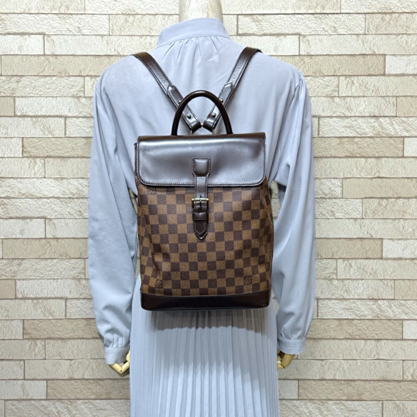 Louis Vuitton Brown Damier Canvas Backpack