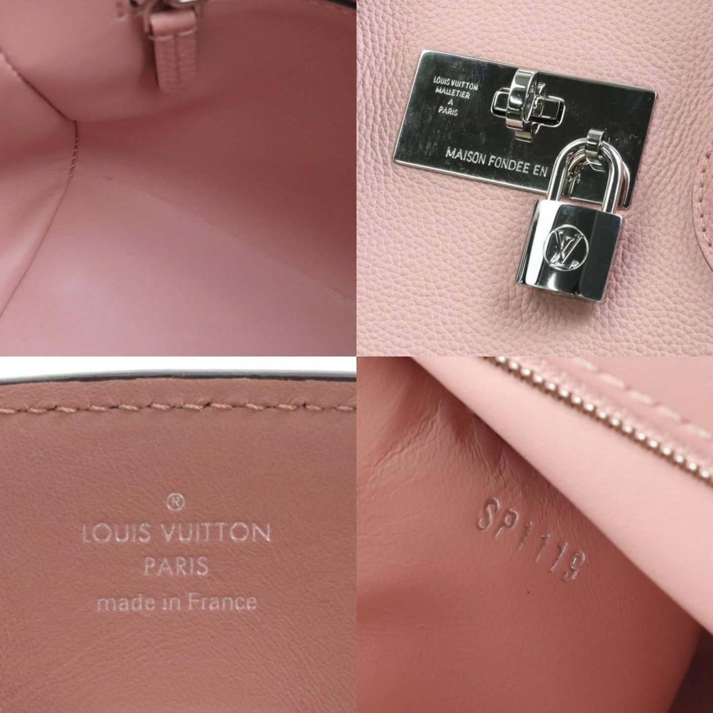 Louis Vuitton Rose Poudre Leather Handbag Shoulder Bag