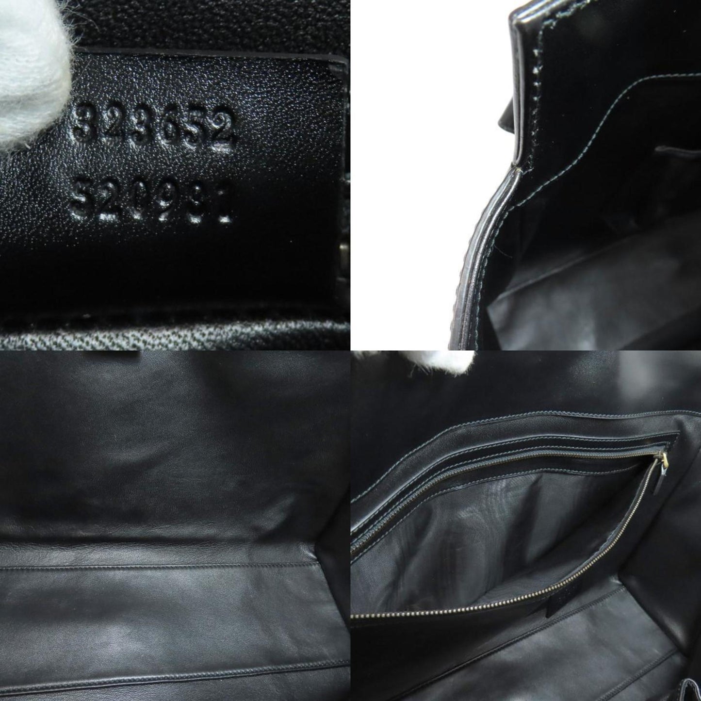 Gucci Black Leather Tote Bag