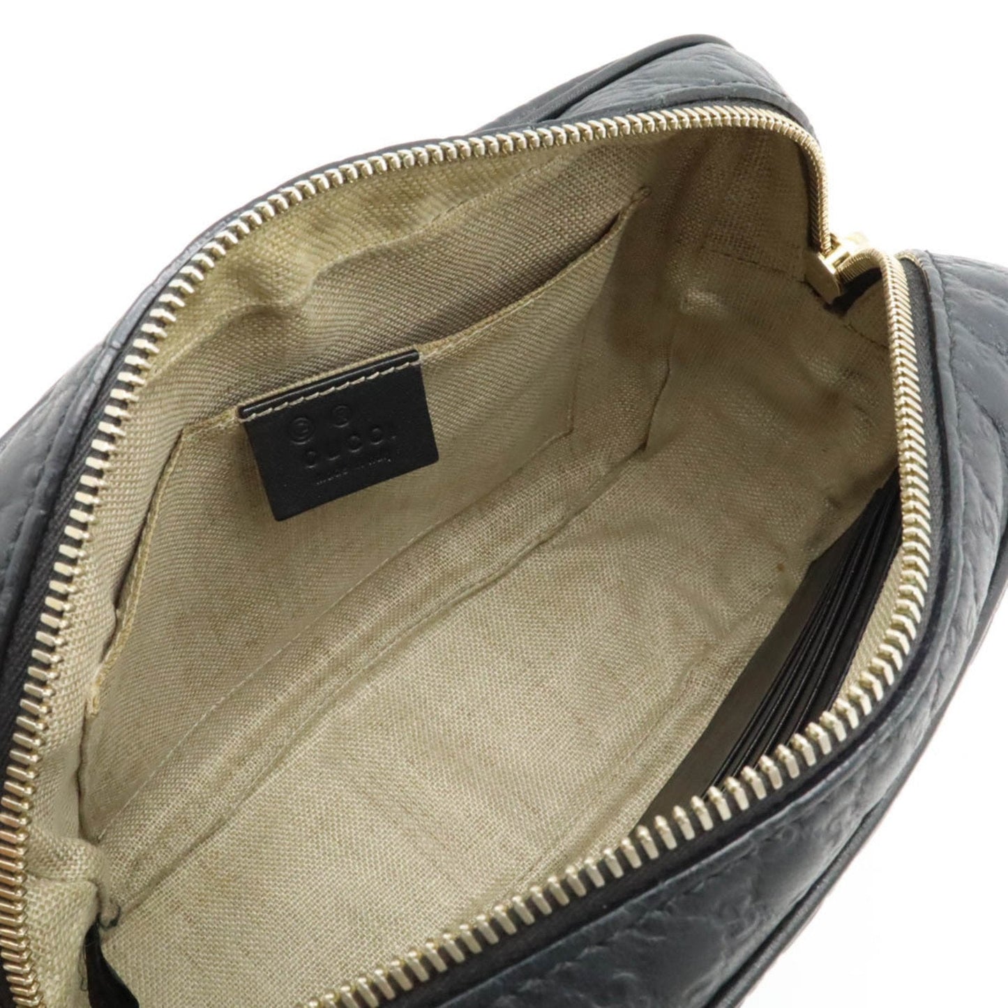 Gucci Black Leather Pochette Shoulder Bag
