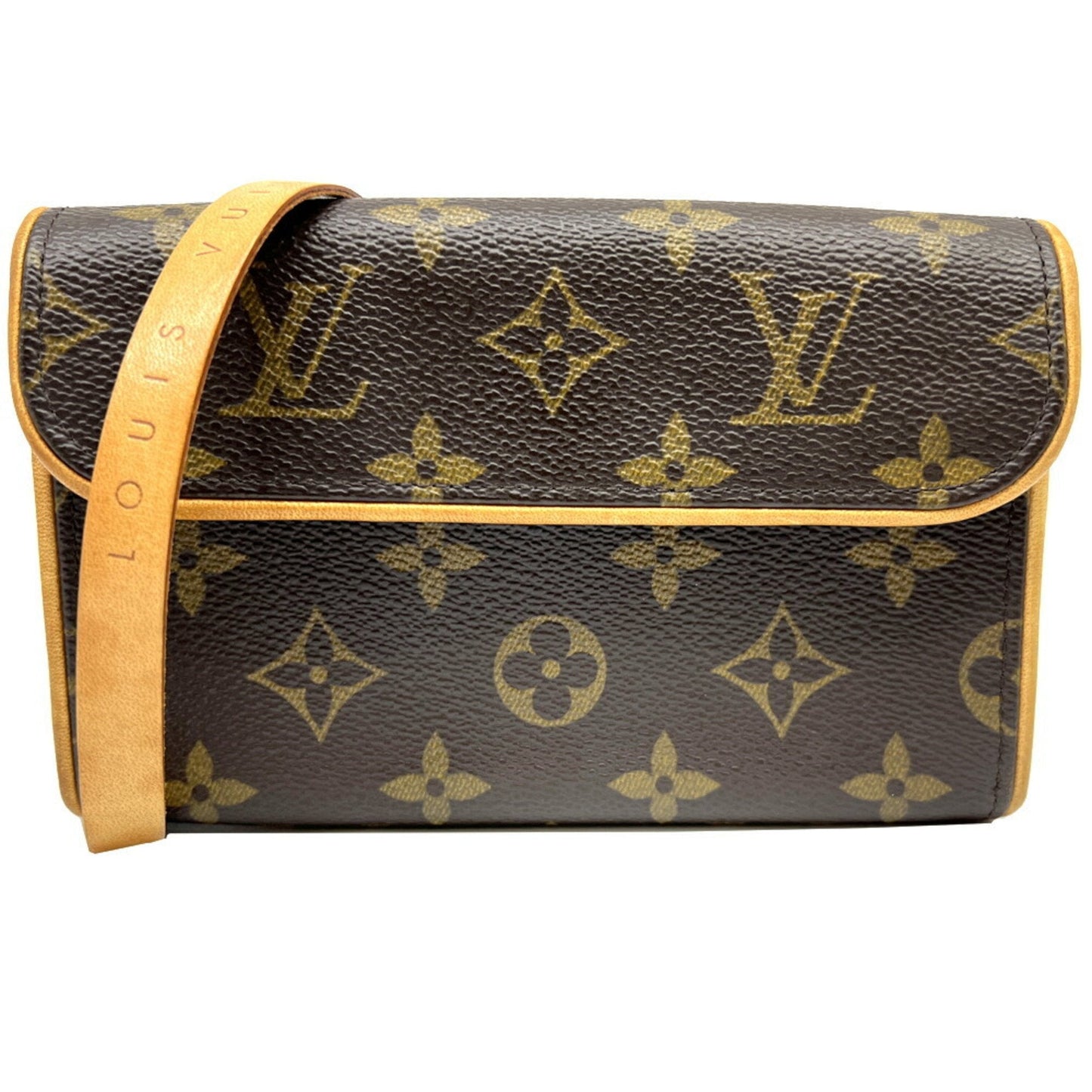 Louis Vuitton Brown Pvc Pochette Pouch Shoulder Bag