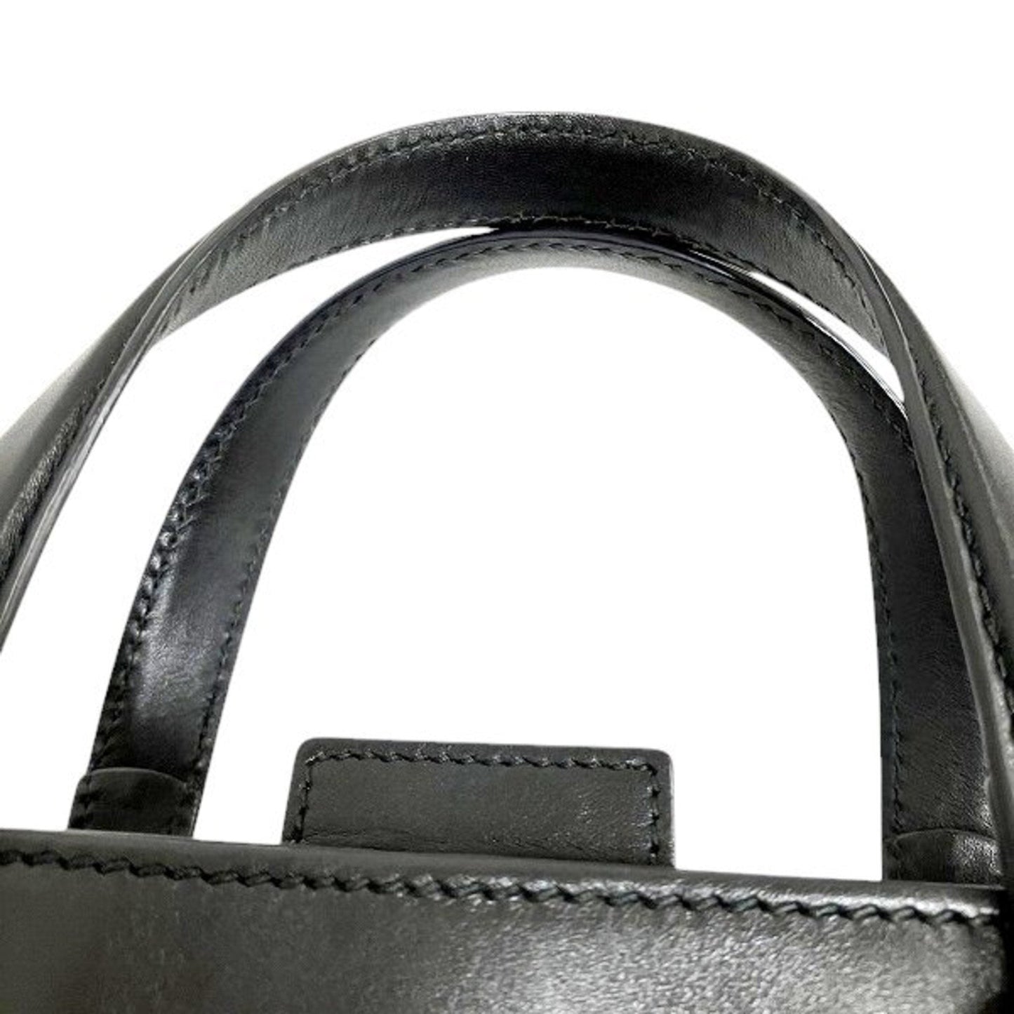 Gucci Sherry Line Black Leather Handbag Shoulder Bag