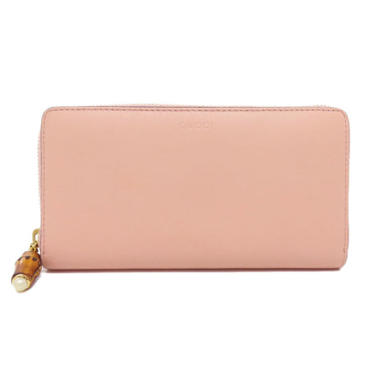 Gucci Pink Leather Long Wallet (Bi-Fold) ()