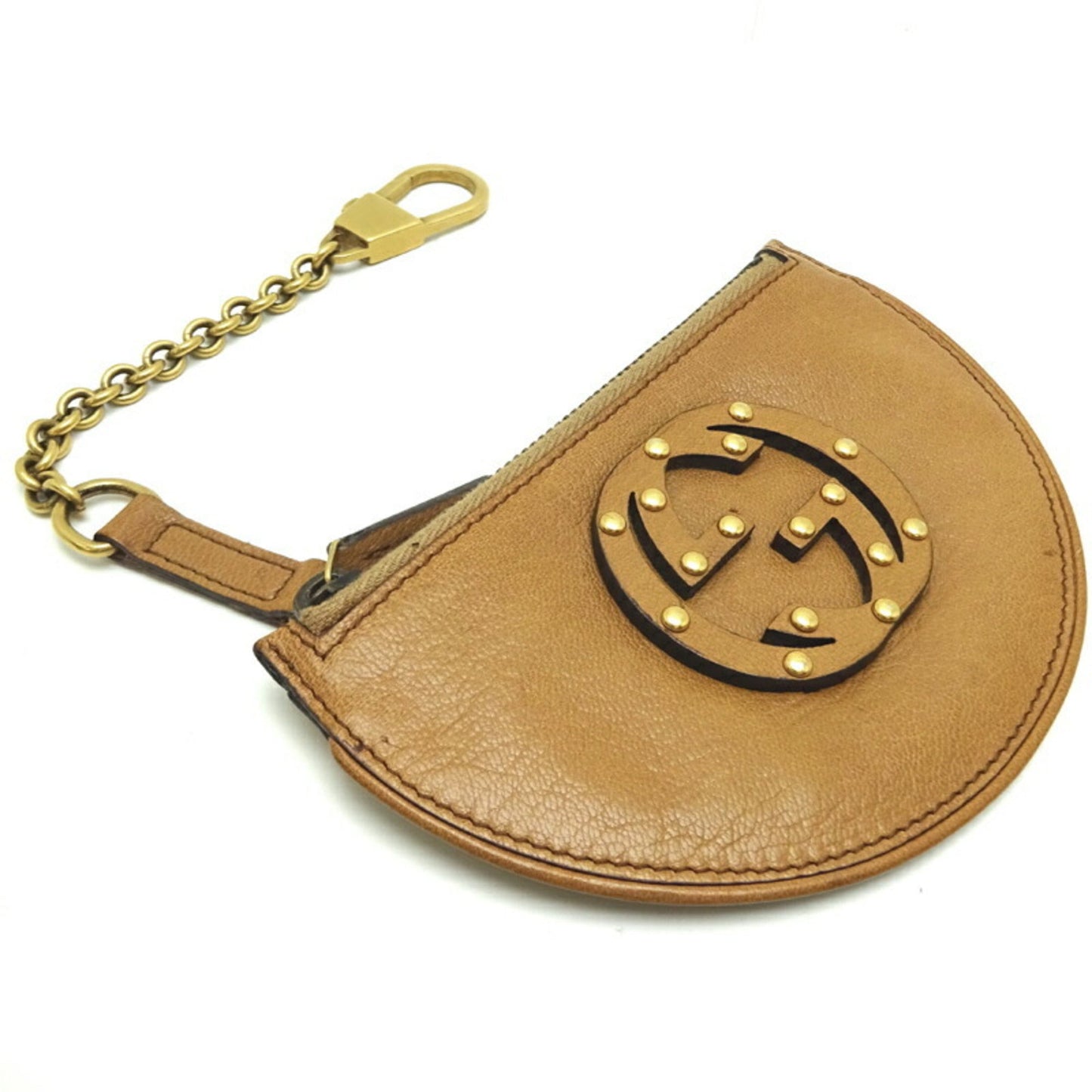 Gucci Brown Camel Leather Coin Purse/Coin Case