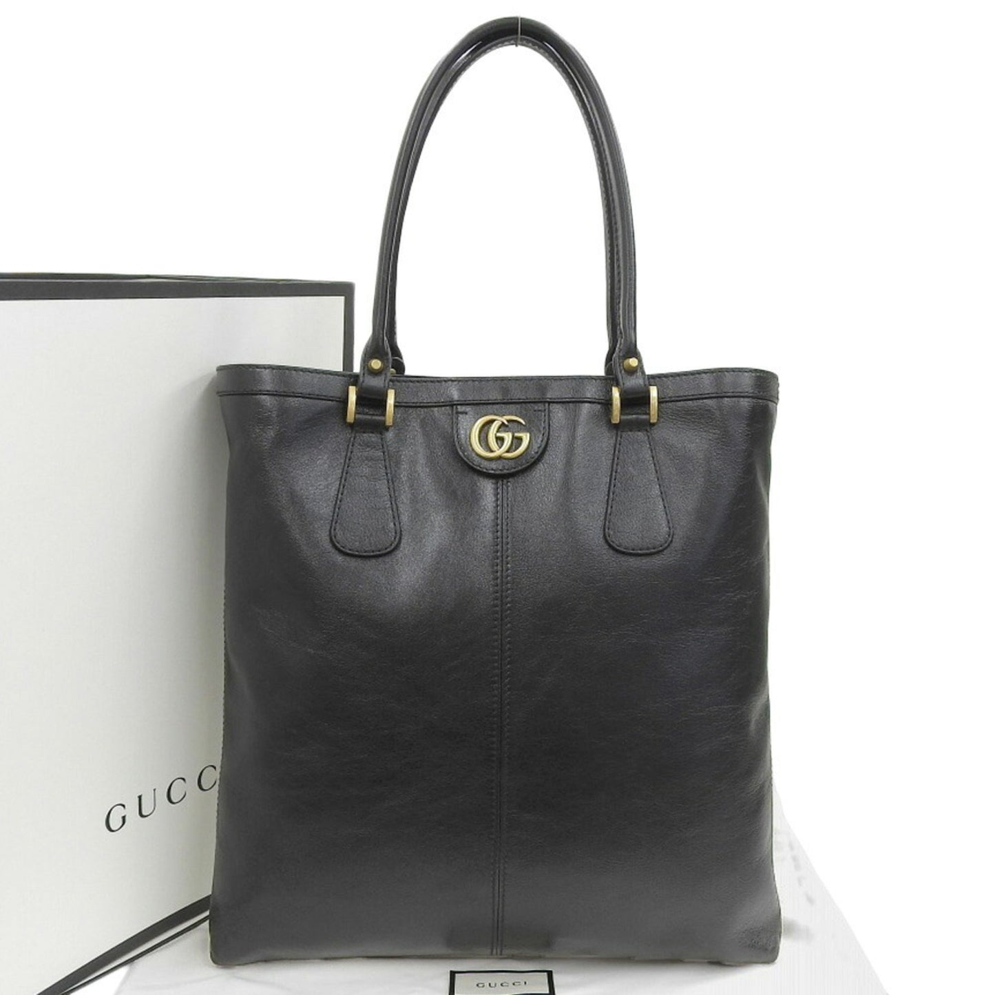 Gucci Gg Marmont Black Leather Tote Bag ()
