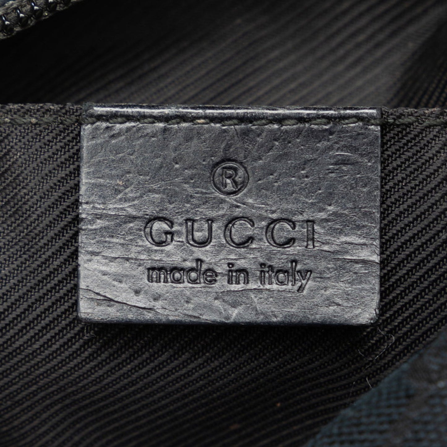 Gucci Gg Canvas Black Canvas Leather Pouch