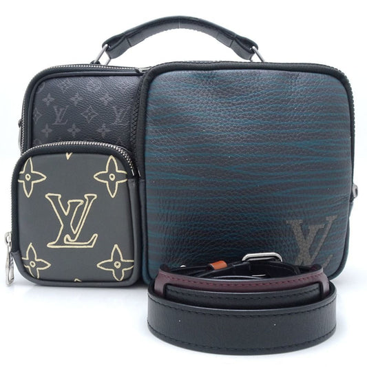 Louis Vuitton Black Canvas Leather Shoulder Bag ()