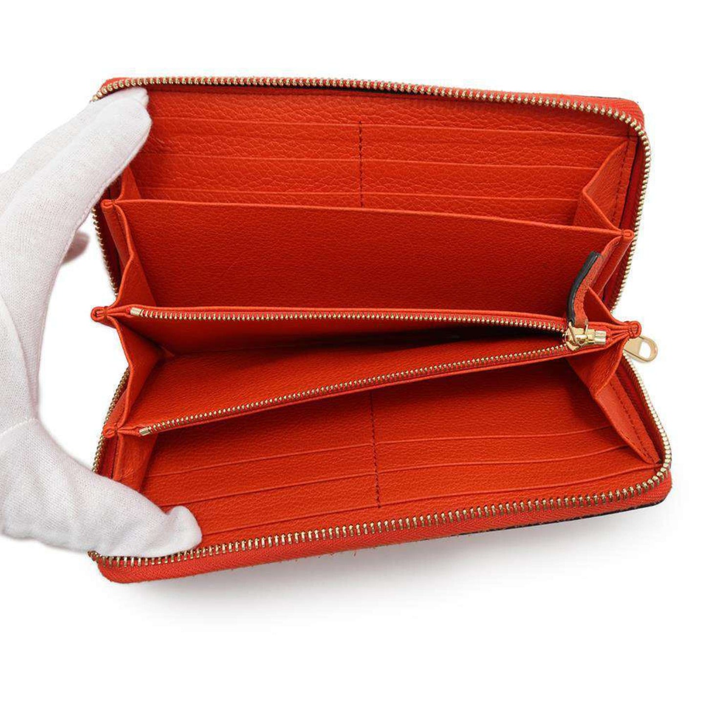 Gucci Orange Leather Long Wallet (Bi-Fold)