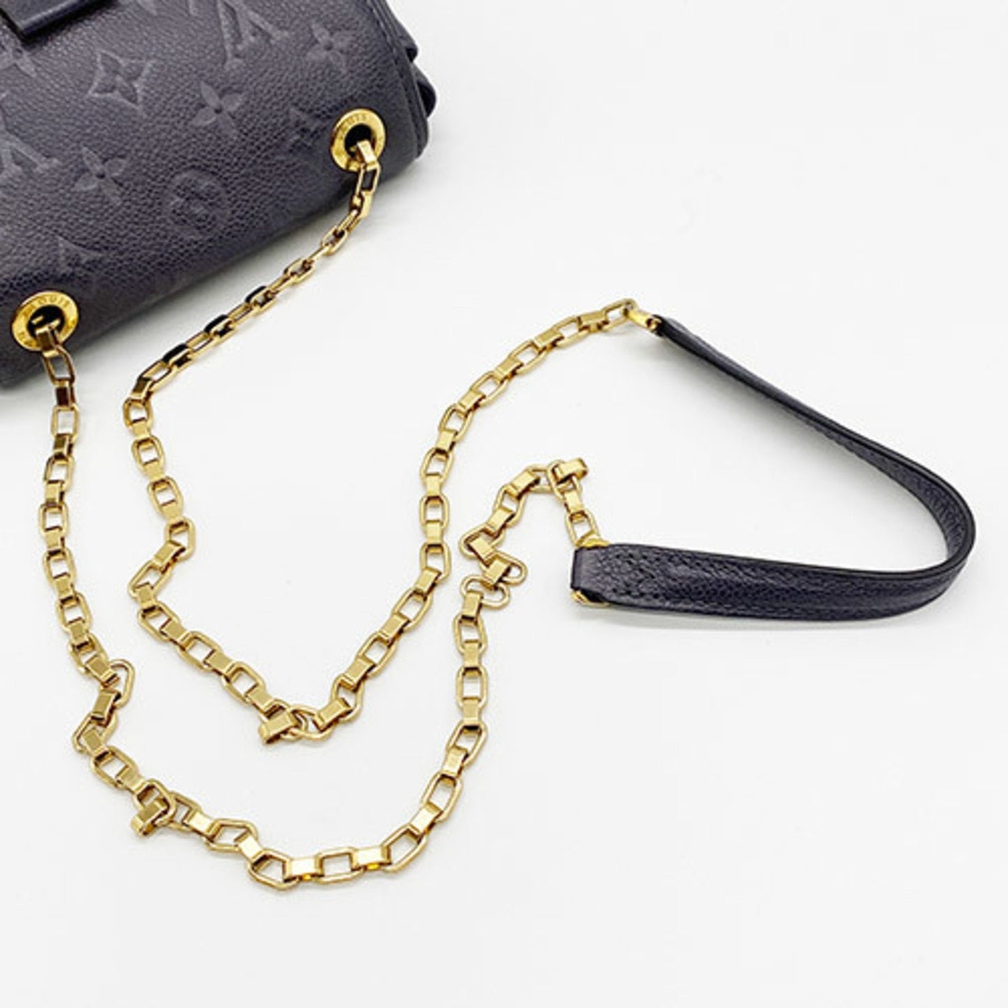 Louis Vuitton Gray Leather Shoulder Bag
