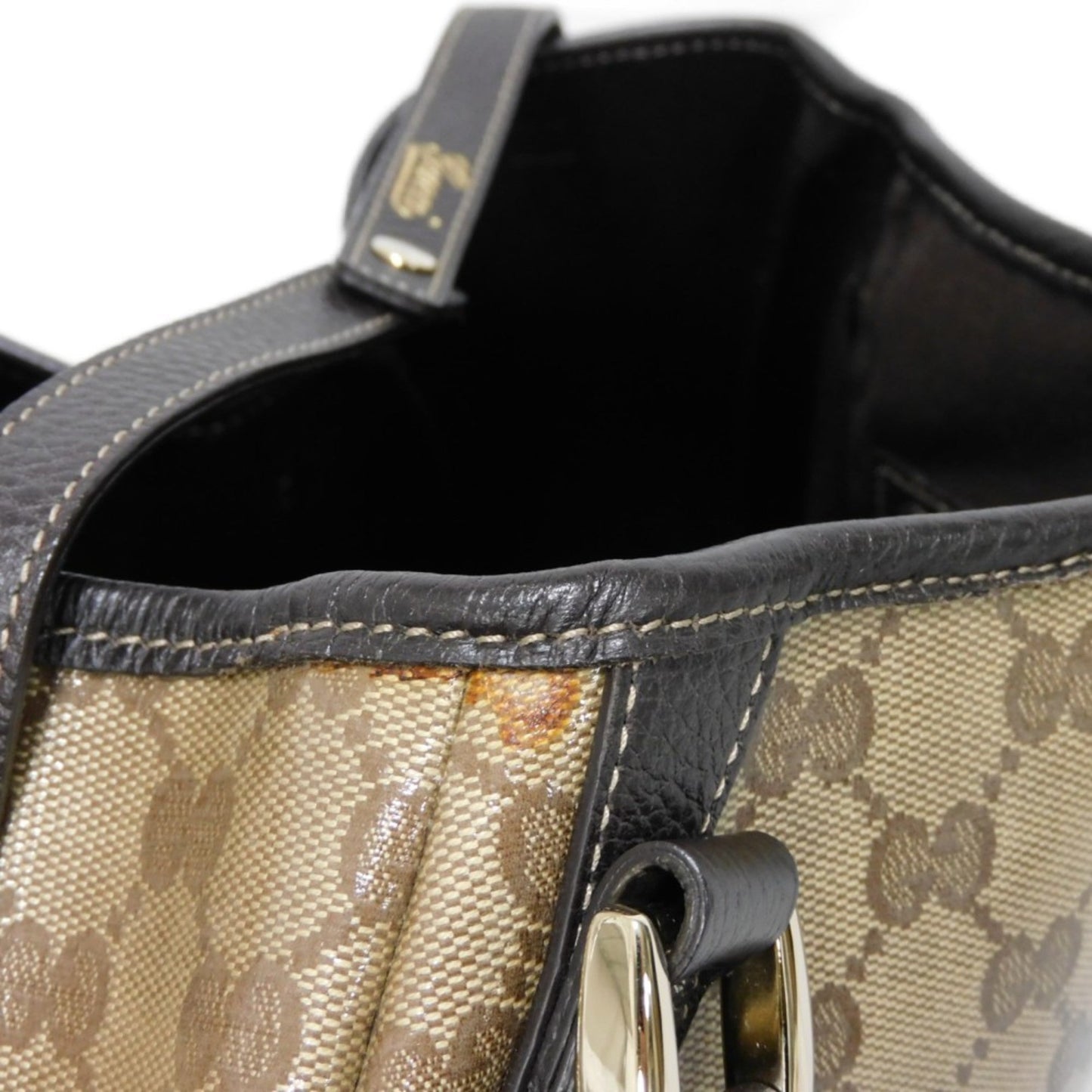 Gucci Beige Canvas Shoulder Bag Tote Bag