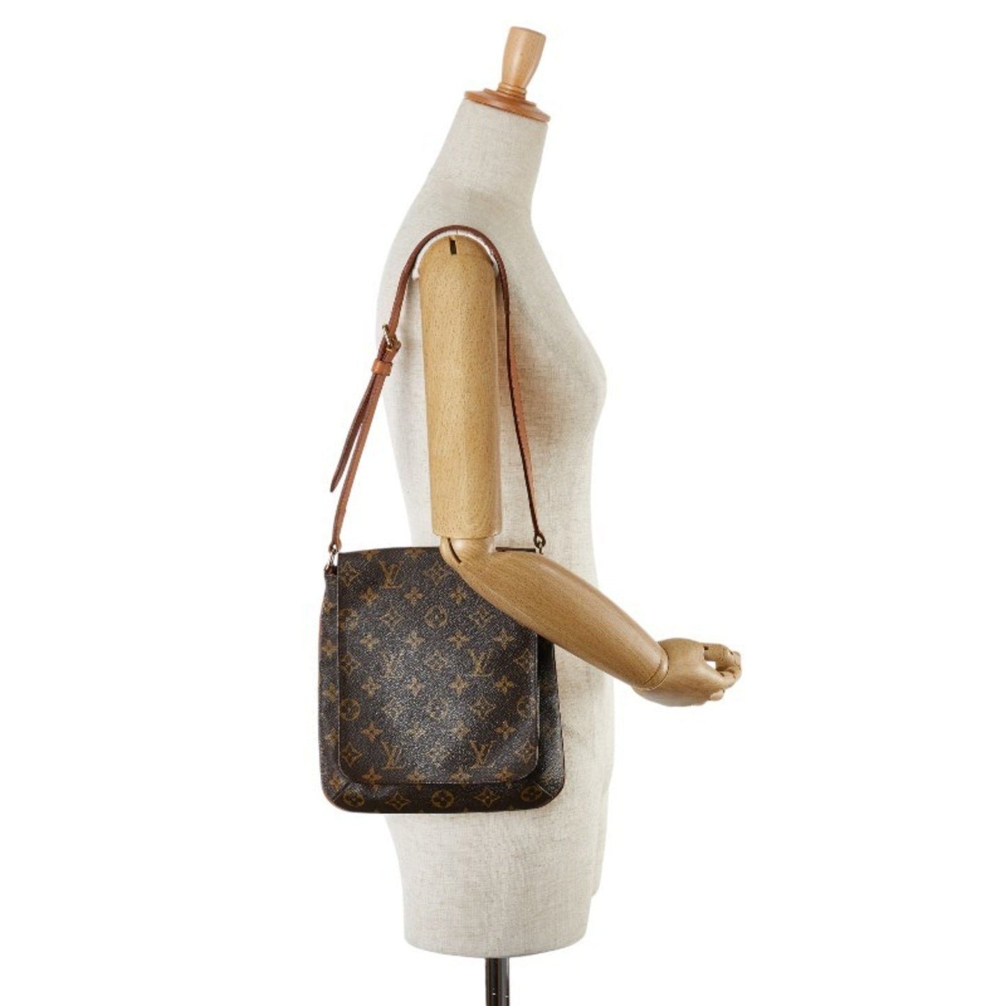 Louis Vuitton Brown Pvc Leather Shoulder Bag