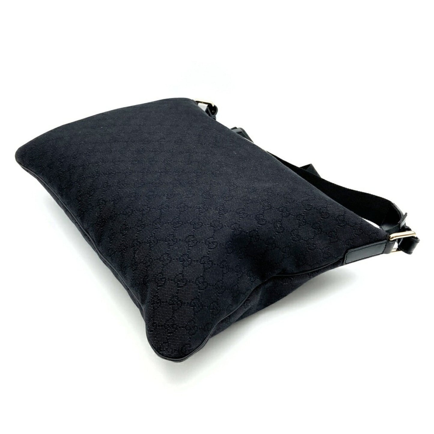 Gucci Black Gg Canvas Shoulder Bag Sling Bag