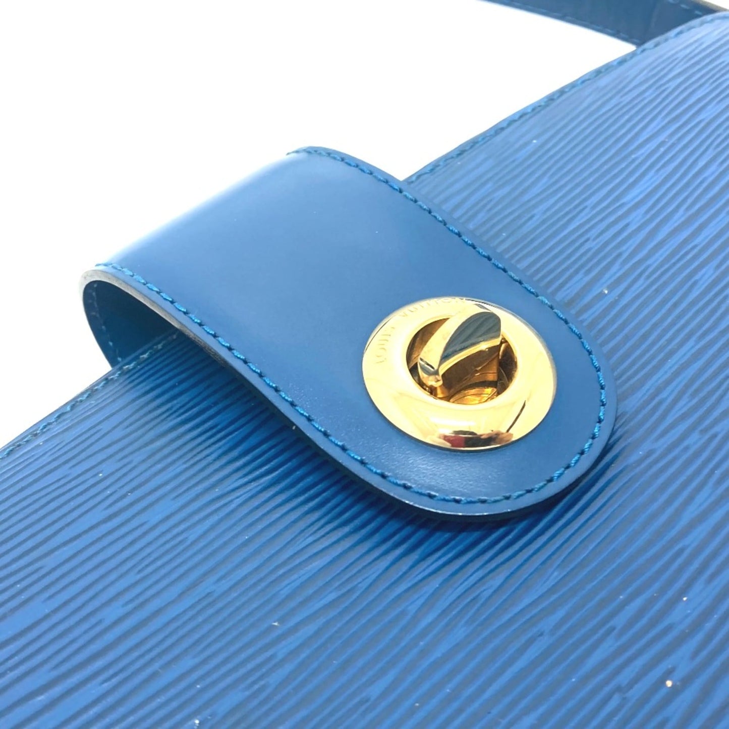 Louis Vuitton Blue Leather Shoulder Bag