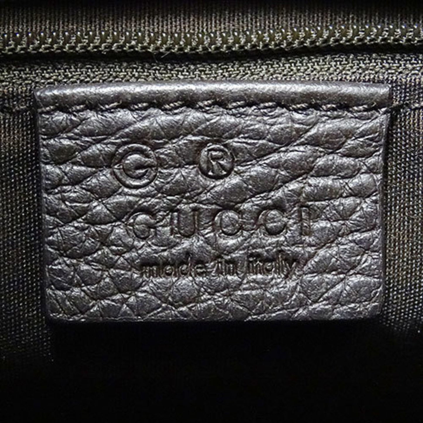 Gucci Dark Brown Canvas Leather Shoulder Bag