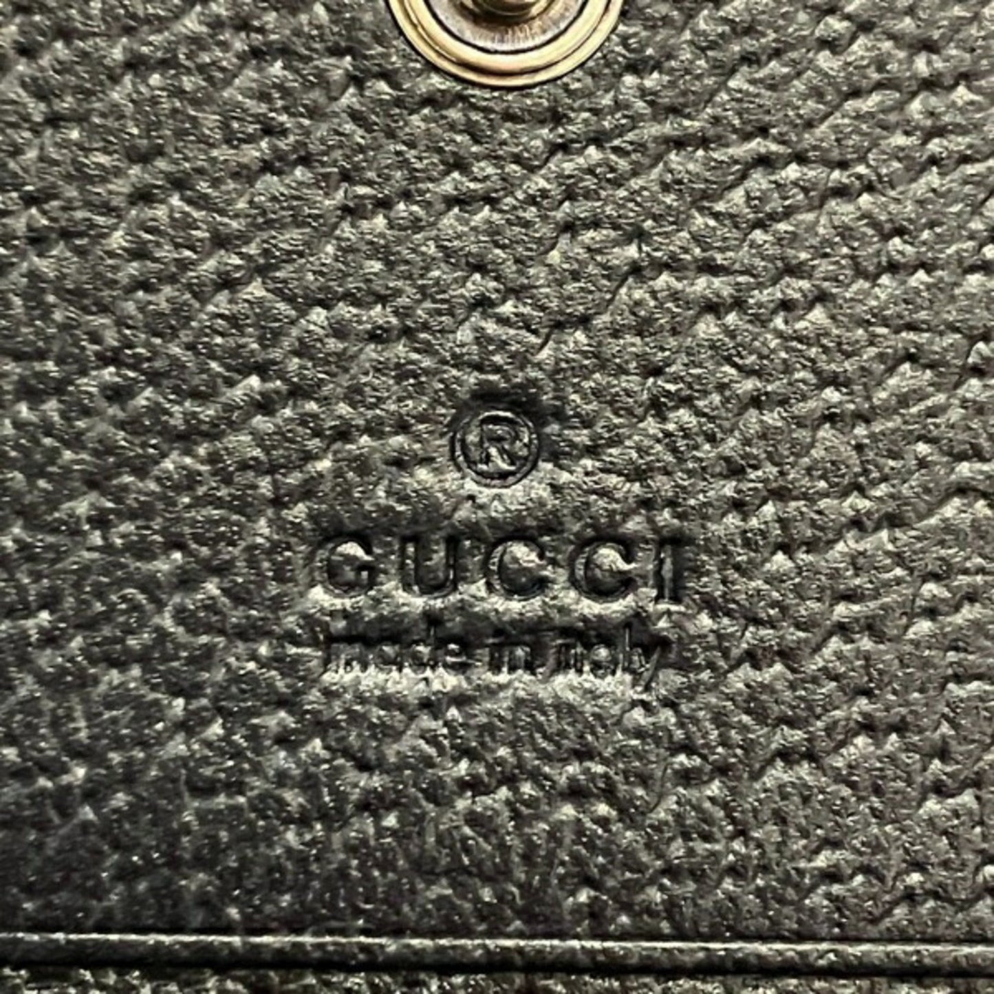 Gucci Navy Gg Supreme Leather Middle Wallet (Bi-Fold)