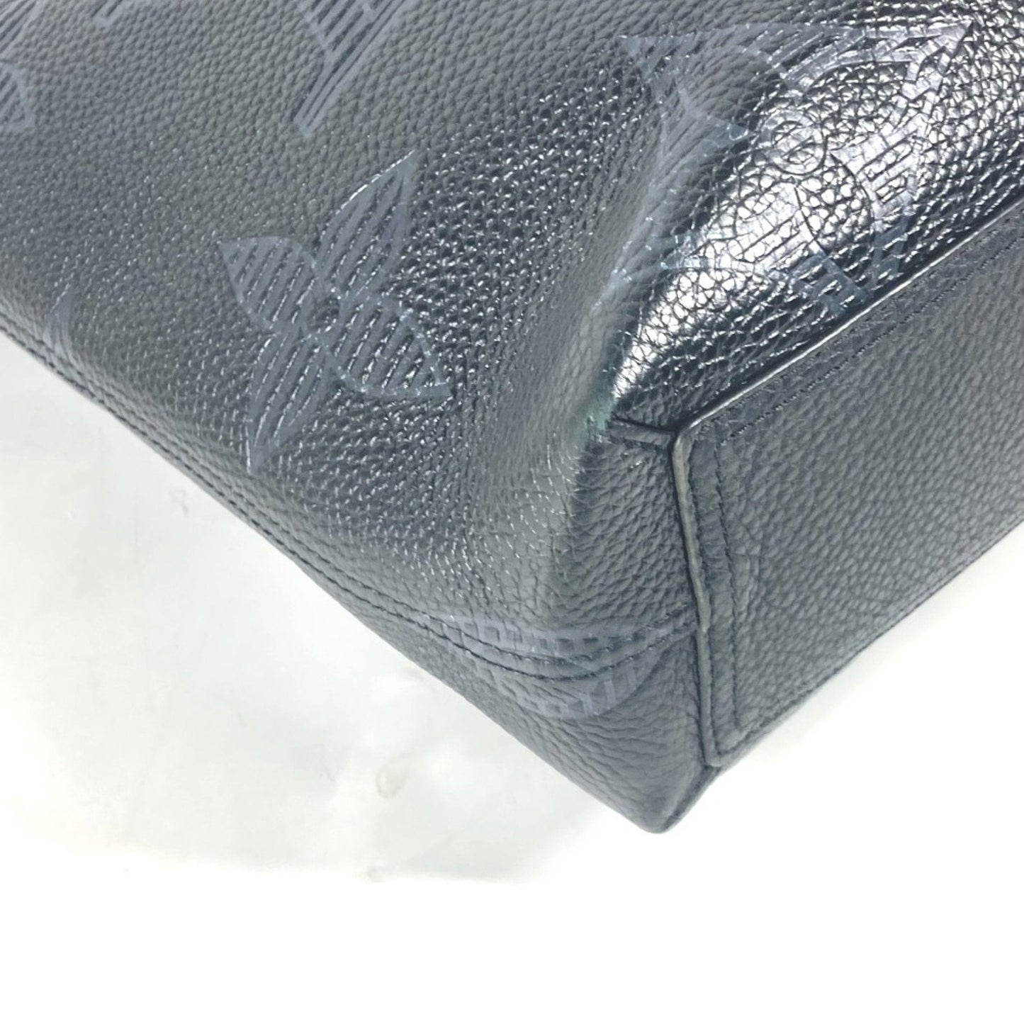 Louis Vuitton Black Leather Shoulder Bag Tote Bag