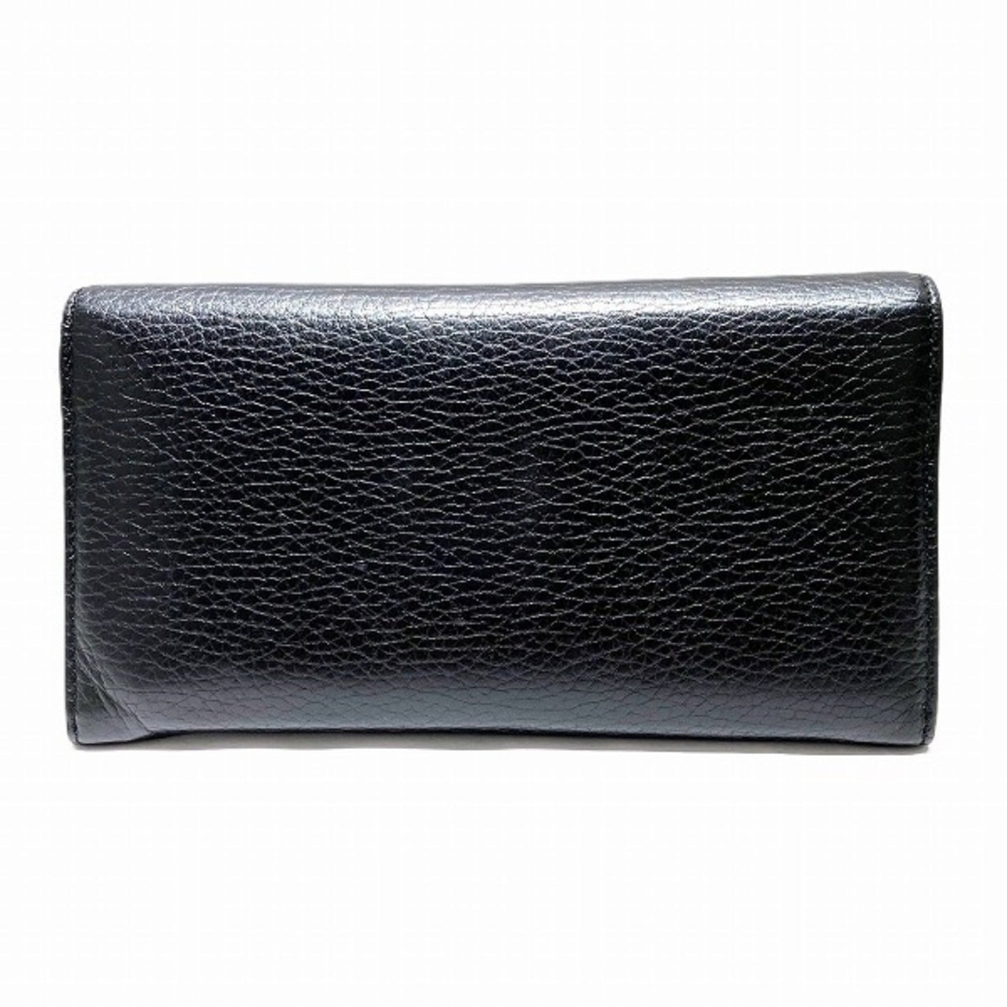 Gucci Black Leather Long Wallet (Bi-Fold)