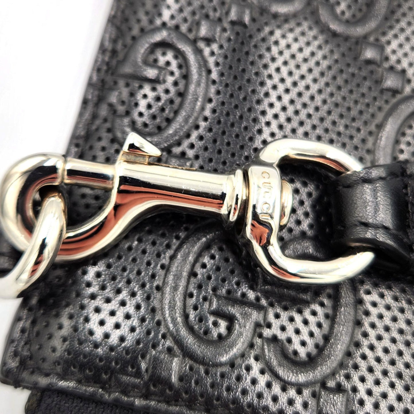 Gucci Black Leather Clutch Bag
