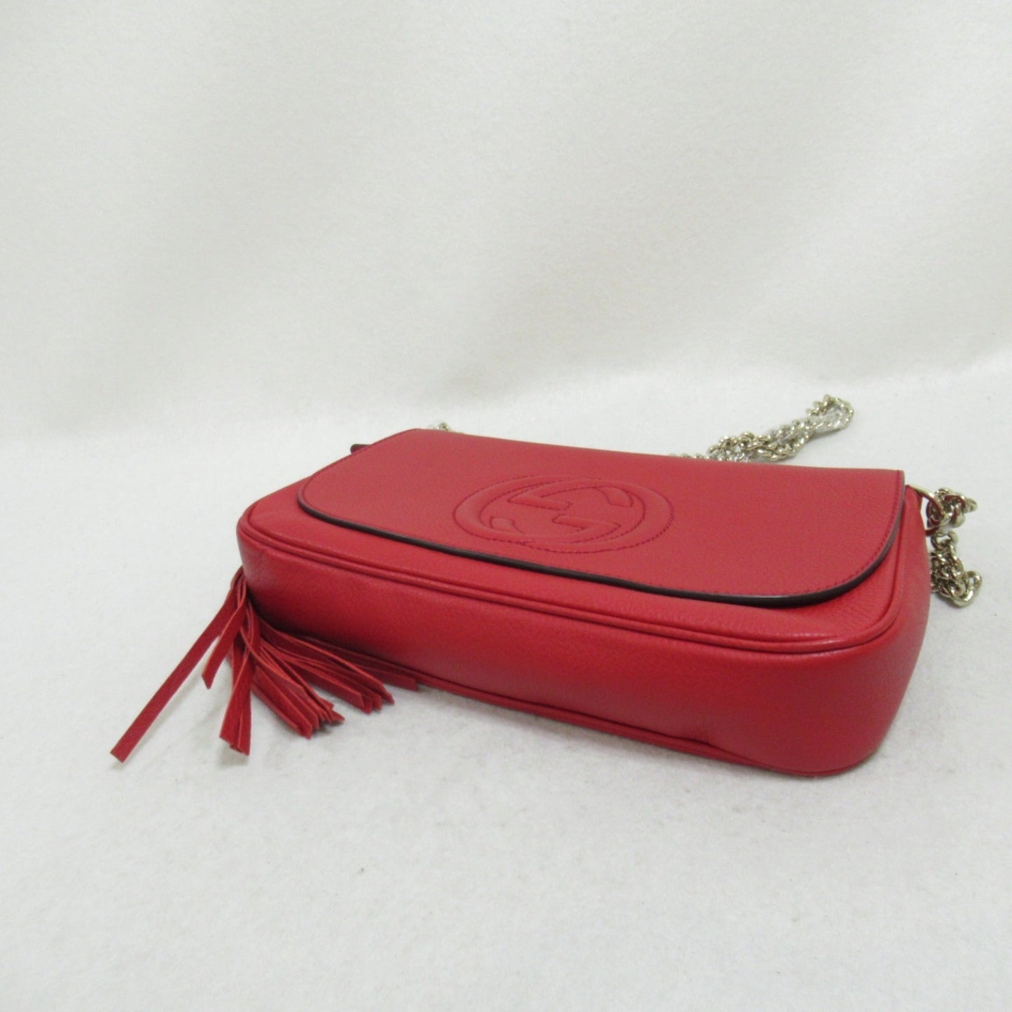 Gucci Soho Red Color Leather Shoulder Bag