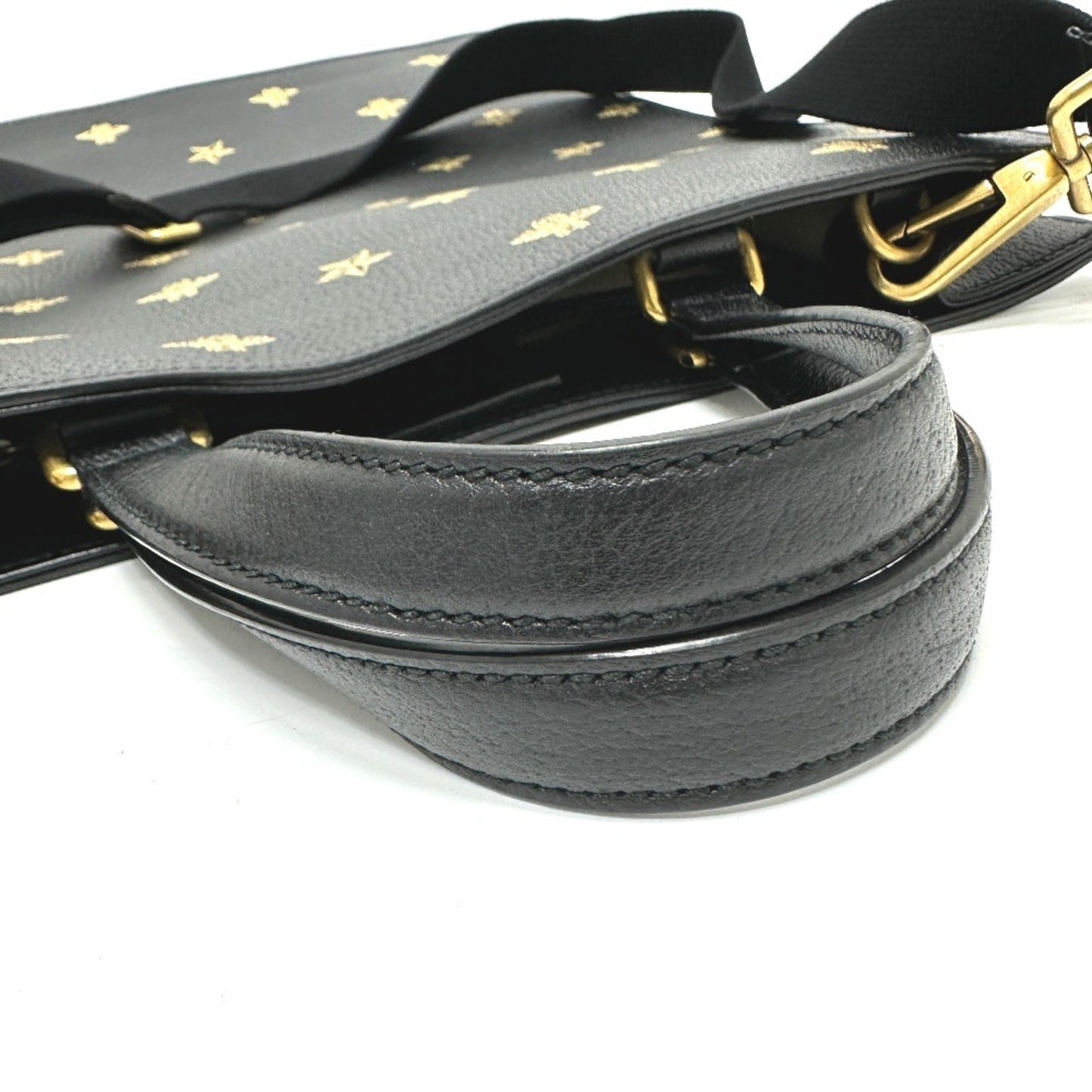 Gucci Black Leather Shoulder Bag Tote Bag