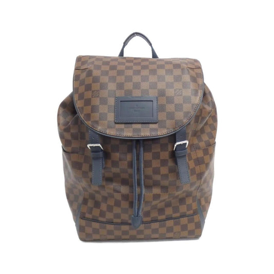 Louis Vuitton Blue Brown Ebene Coated Canvas Backpack ()