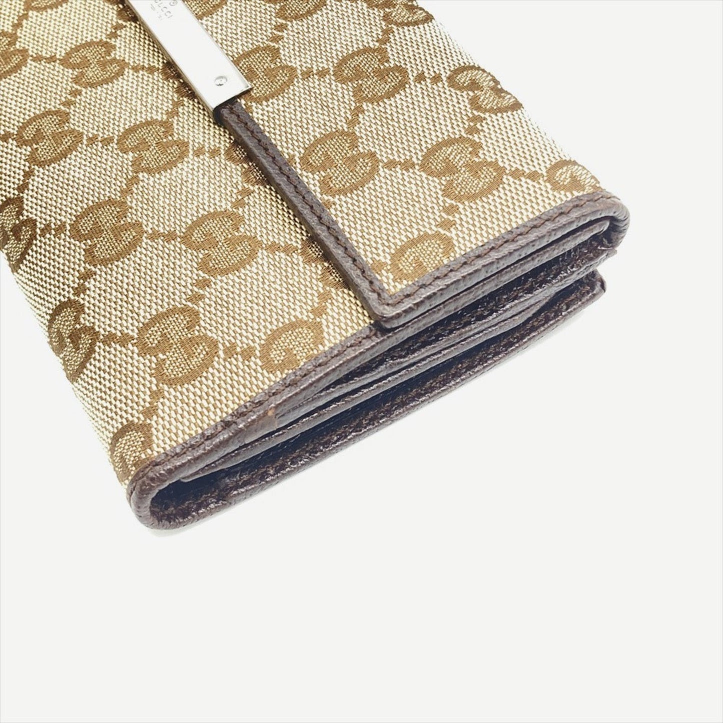 Gucci Beige Gg Canvas Long Wallet (Bi-Fold)